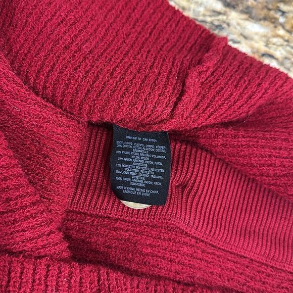 MOTH Anthropologie Buttoned Sweater Tank In Burgundy Size S - Picture 5 of 8